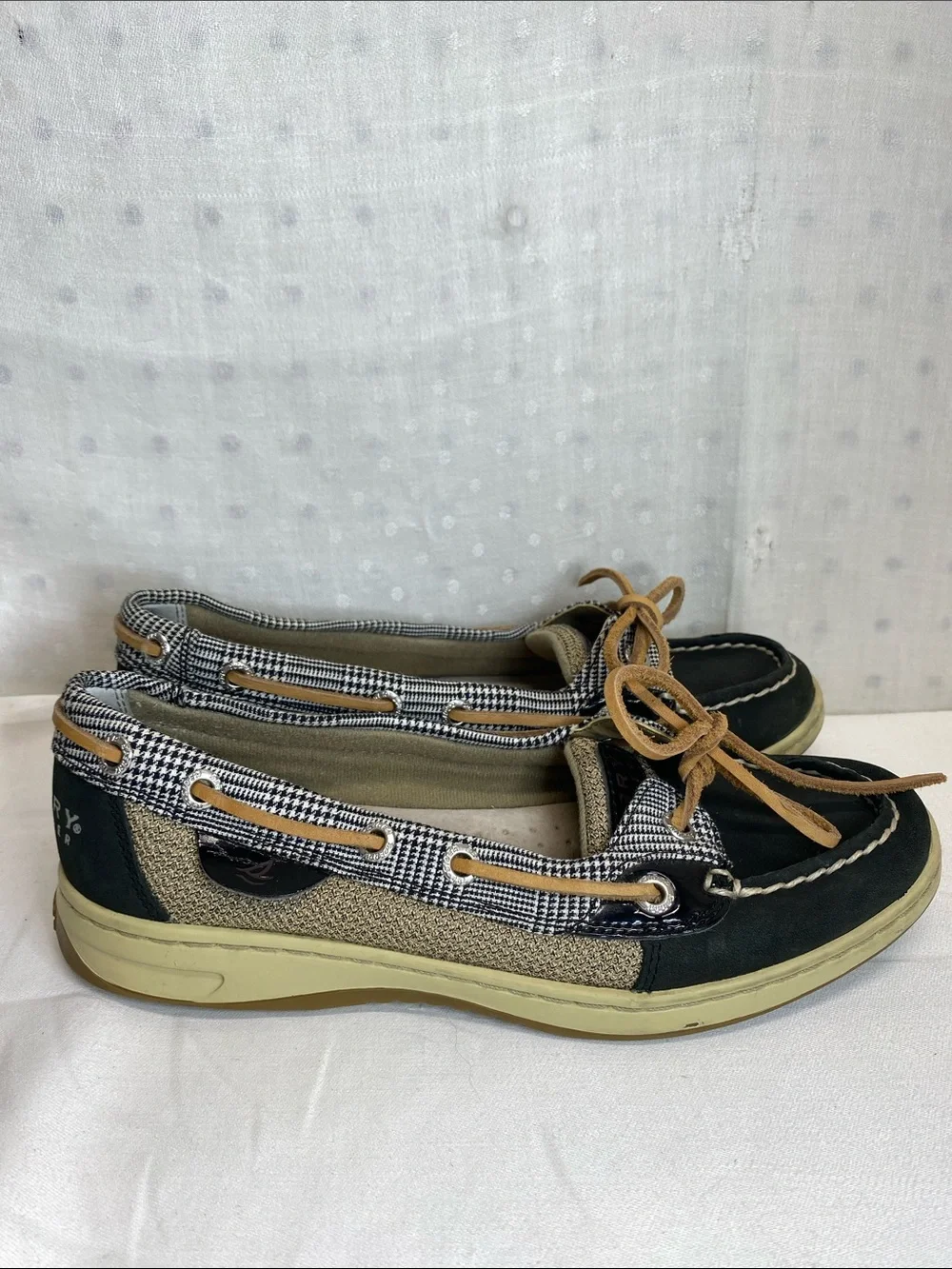 Sperry Top-Sider - Angelfish Black Prince of Wales Size 6M